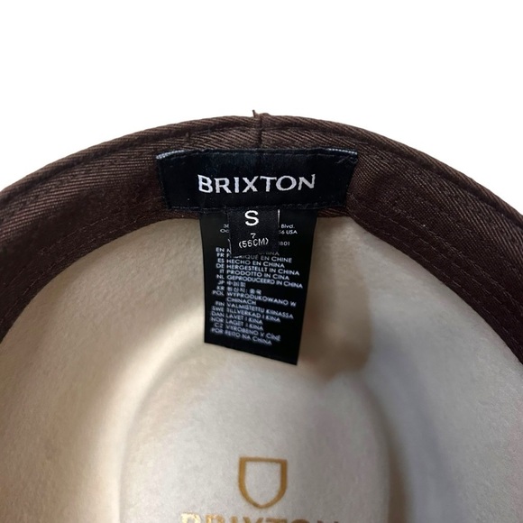 Brixton Messer Fedora Wool Hat- Gravel - Picture 10 of 11